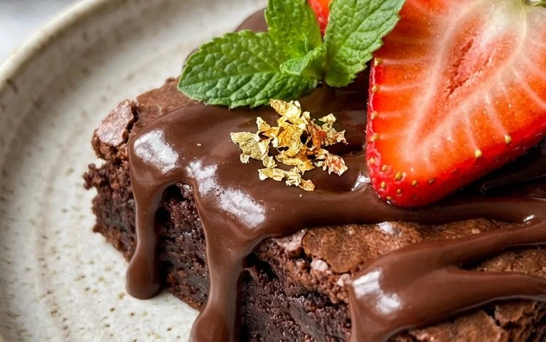 Erdbeer-Brownies mit Schoko-Ganache