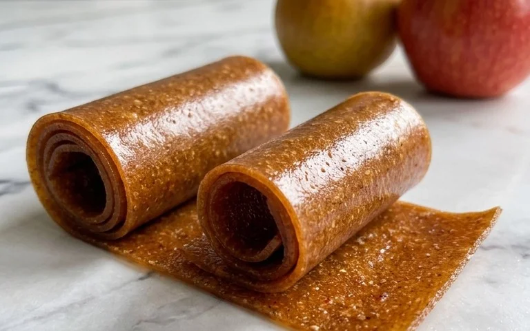 3-Zutaten Apfel Birnen Fruchtleder: Gesunder Snack
