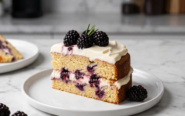 Brombeerkuchen: Griechischer Joghurt & Vanille