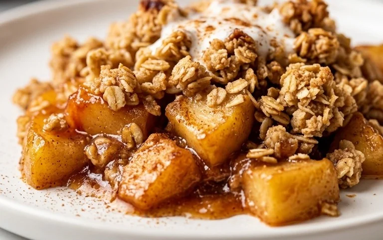 Apple Crumble - knuspriges Dessert mit Apfel
