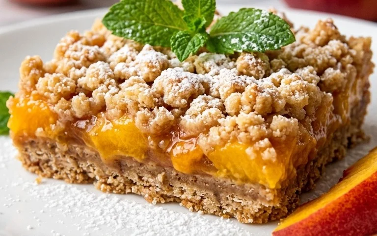 Peach Crumble Bars