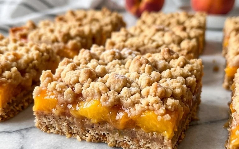 Saftige Pfirsich-Crumble-Riegel: Einfach & Lecker