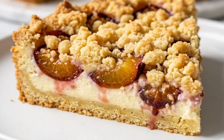 Mirabellenkuchen mit Schmand und Streusel