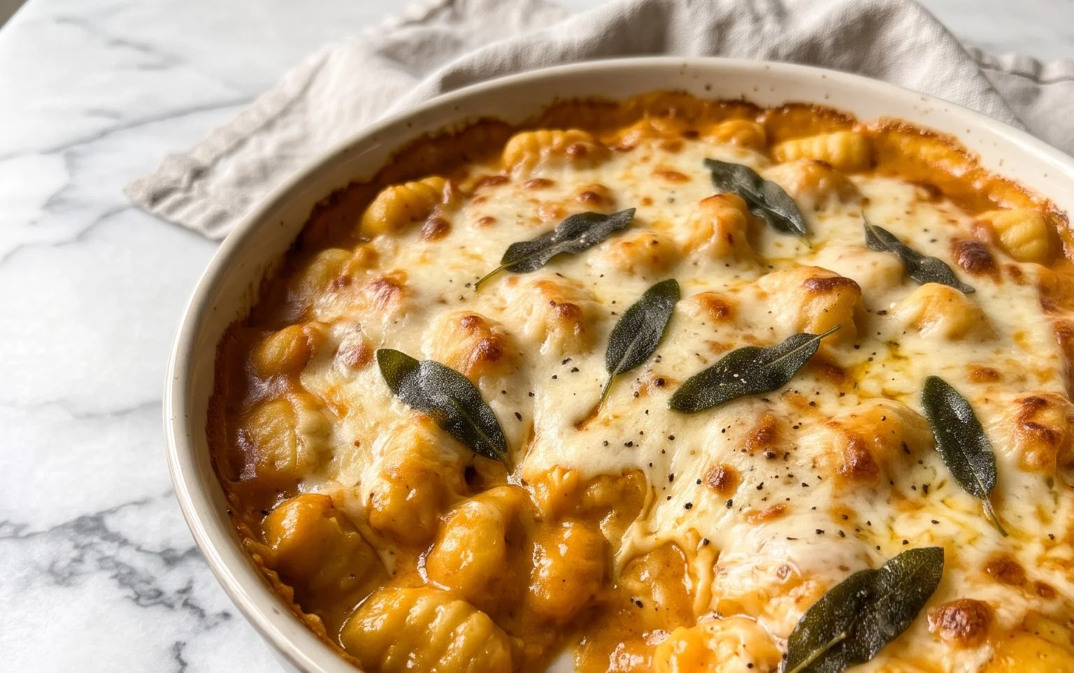 Cremiger Kürbis-Gnocchi-Auflauf: Einfaches Herbstgericht