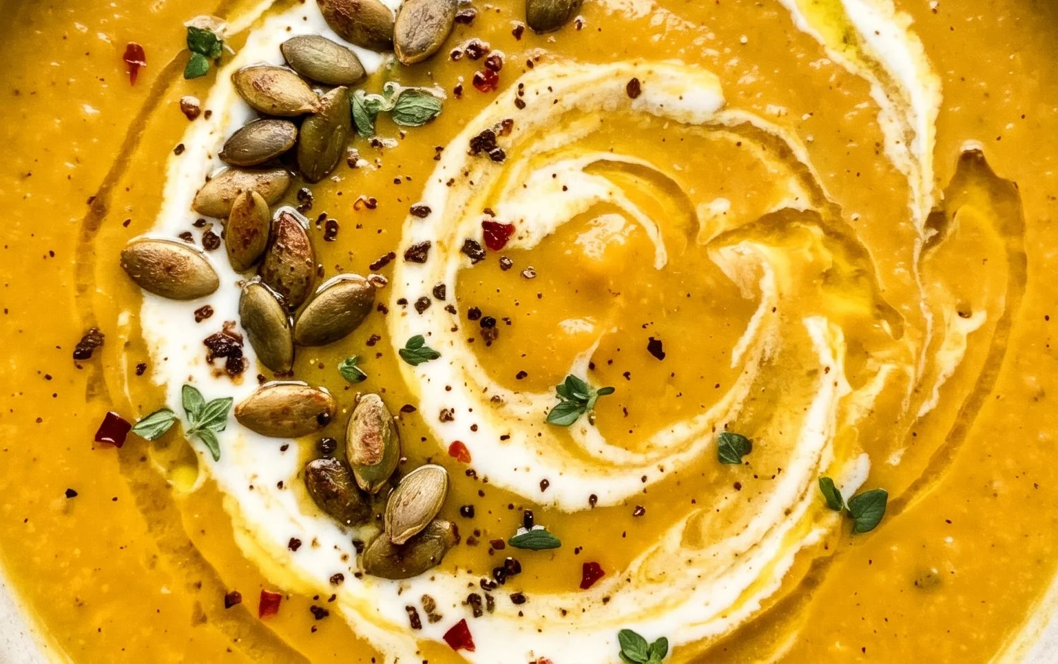 Pumpkin and Cauliflower Soup with Ginger