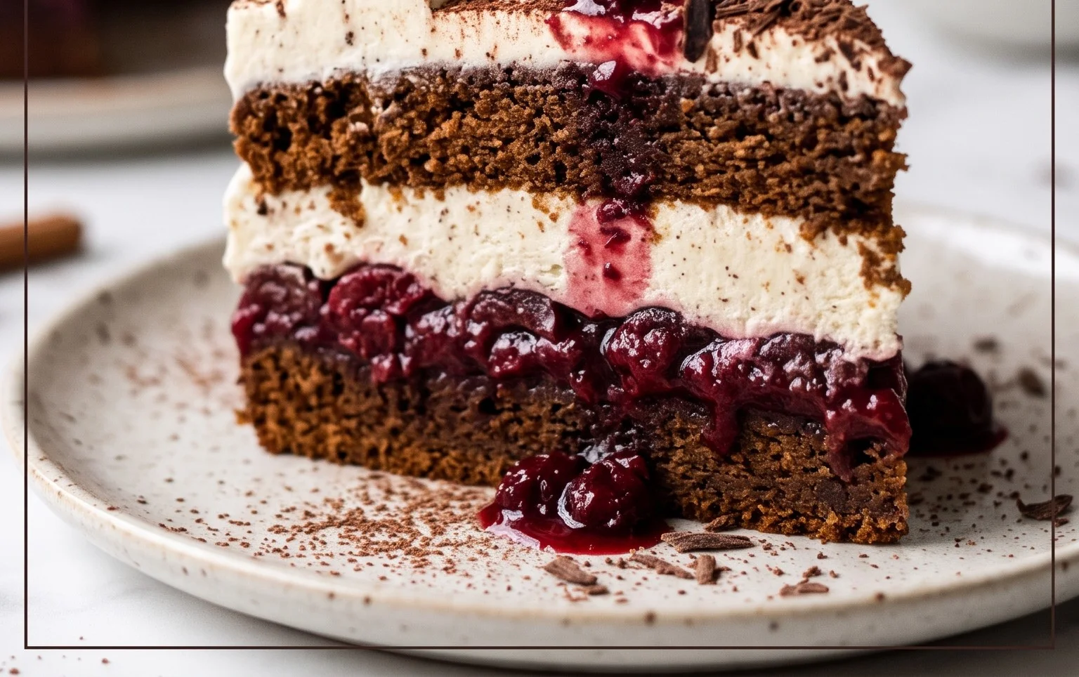 Lebkuchen Kirsch Torte mit Vanillecreme